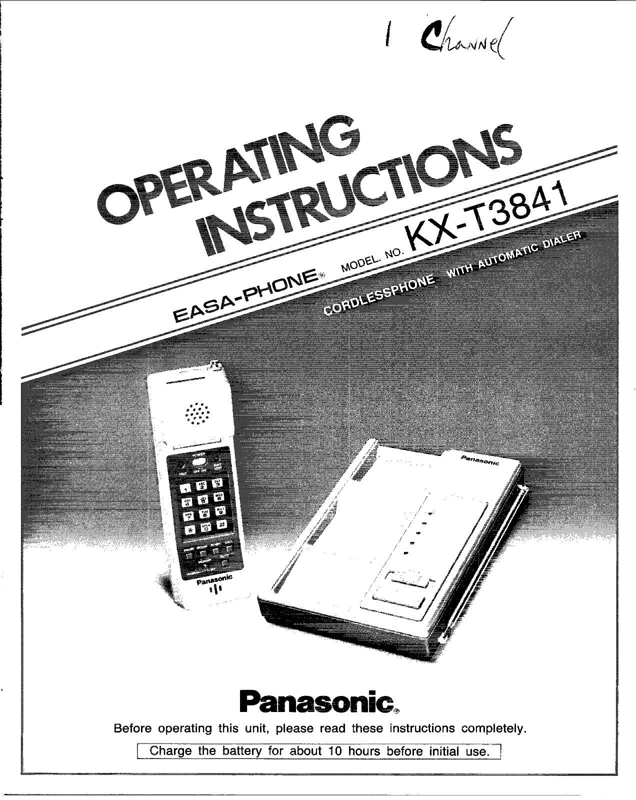 Panasonic kx-t3841 Operation Manual