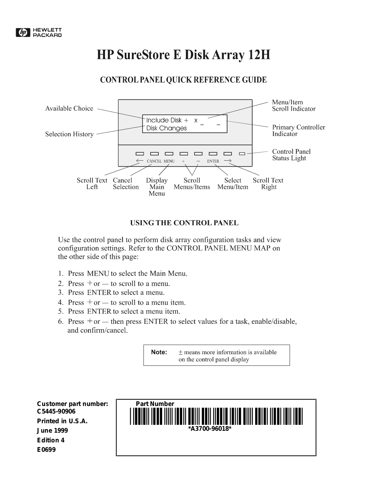 HP (Hewlett-Packard) C5445-90906 User Manual