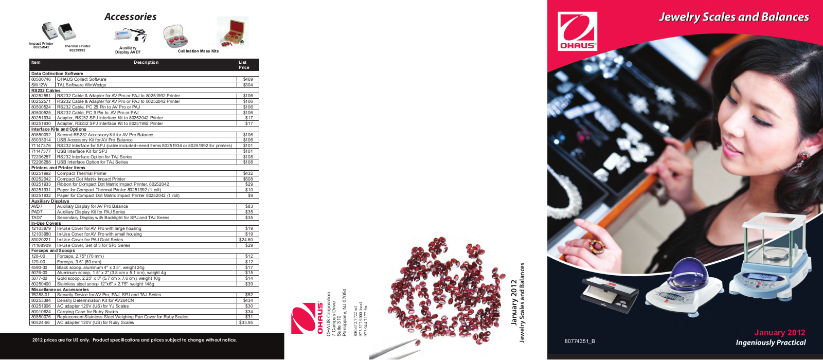 Ohaus Jewelry Market Brochure