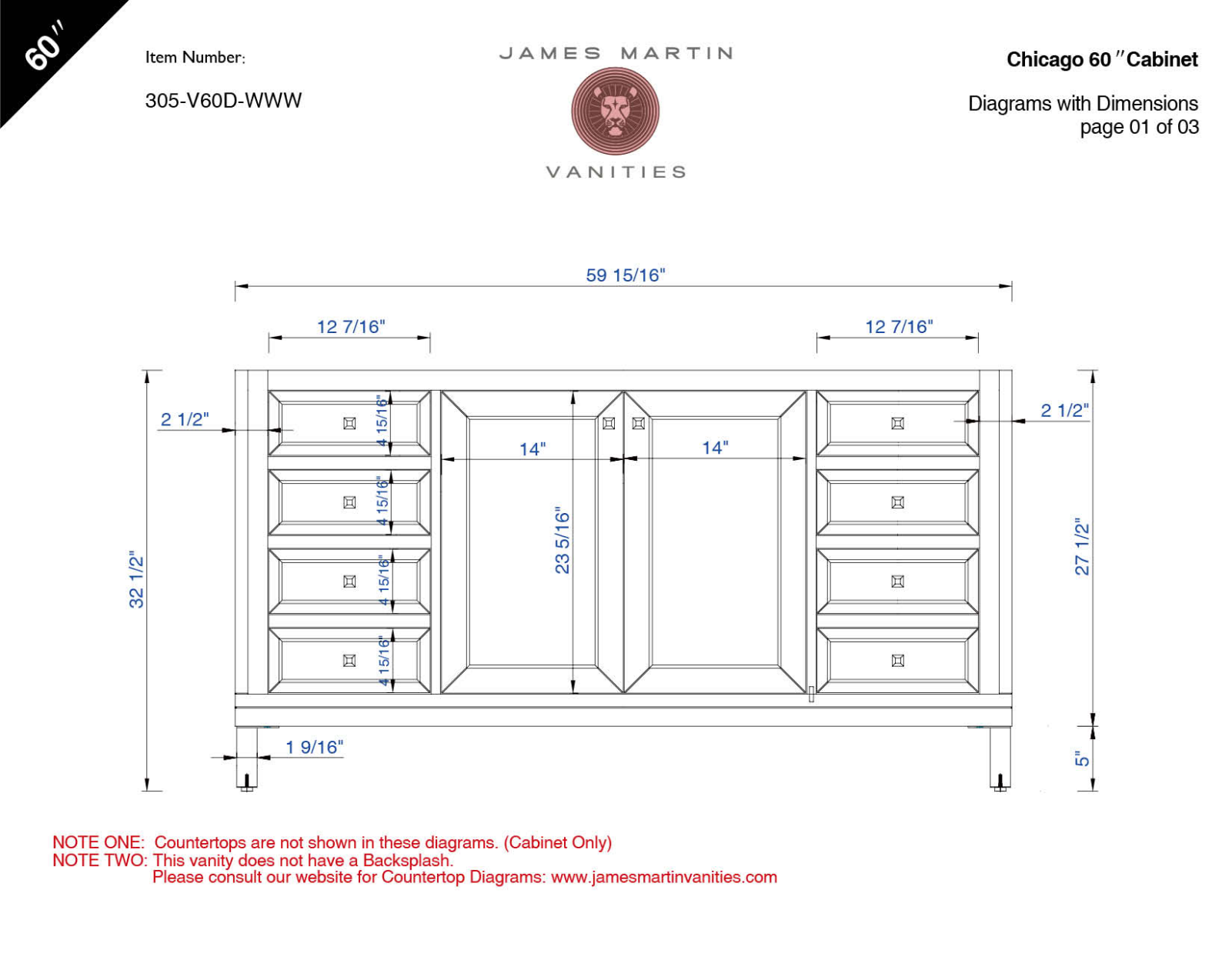 James Martin 305V60DWWW3CAR, 305V60DWWW3AF Diagram