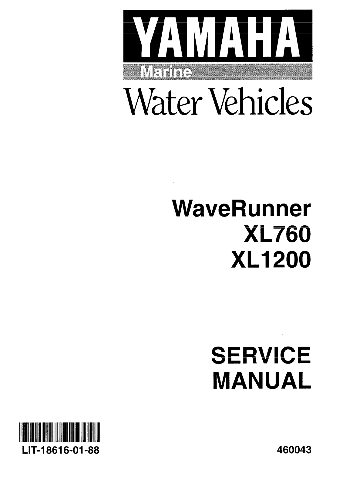 Yamaha XL760,XL1200 Service Manual