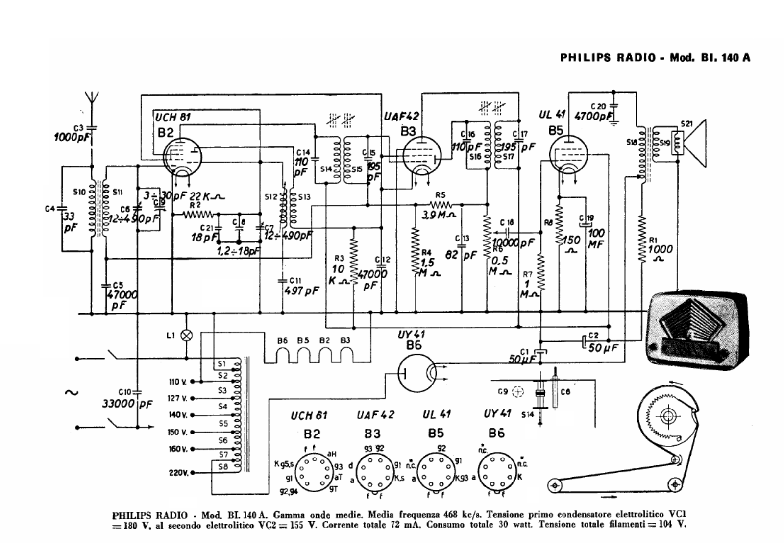 Philips bi140a schematic