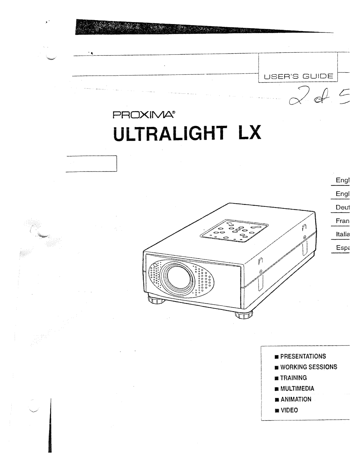 Proxima UltraLight LX User Manual