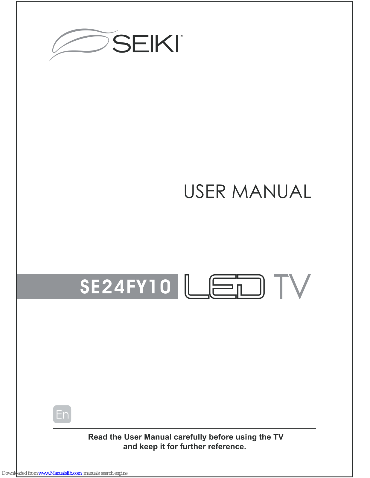 Seiki SE24FY10 User Manual