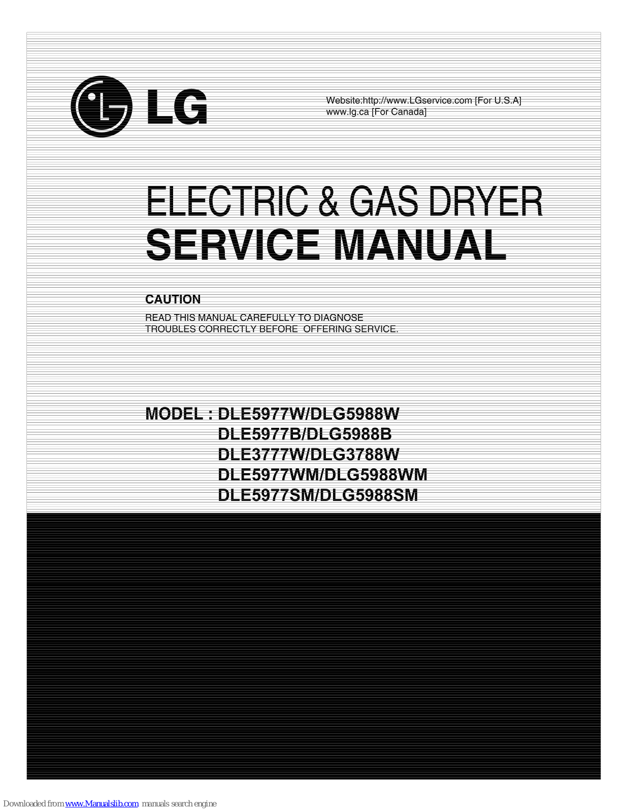 LG DLG598SM Service Manual