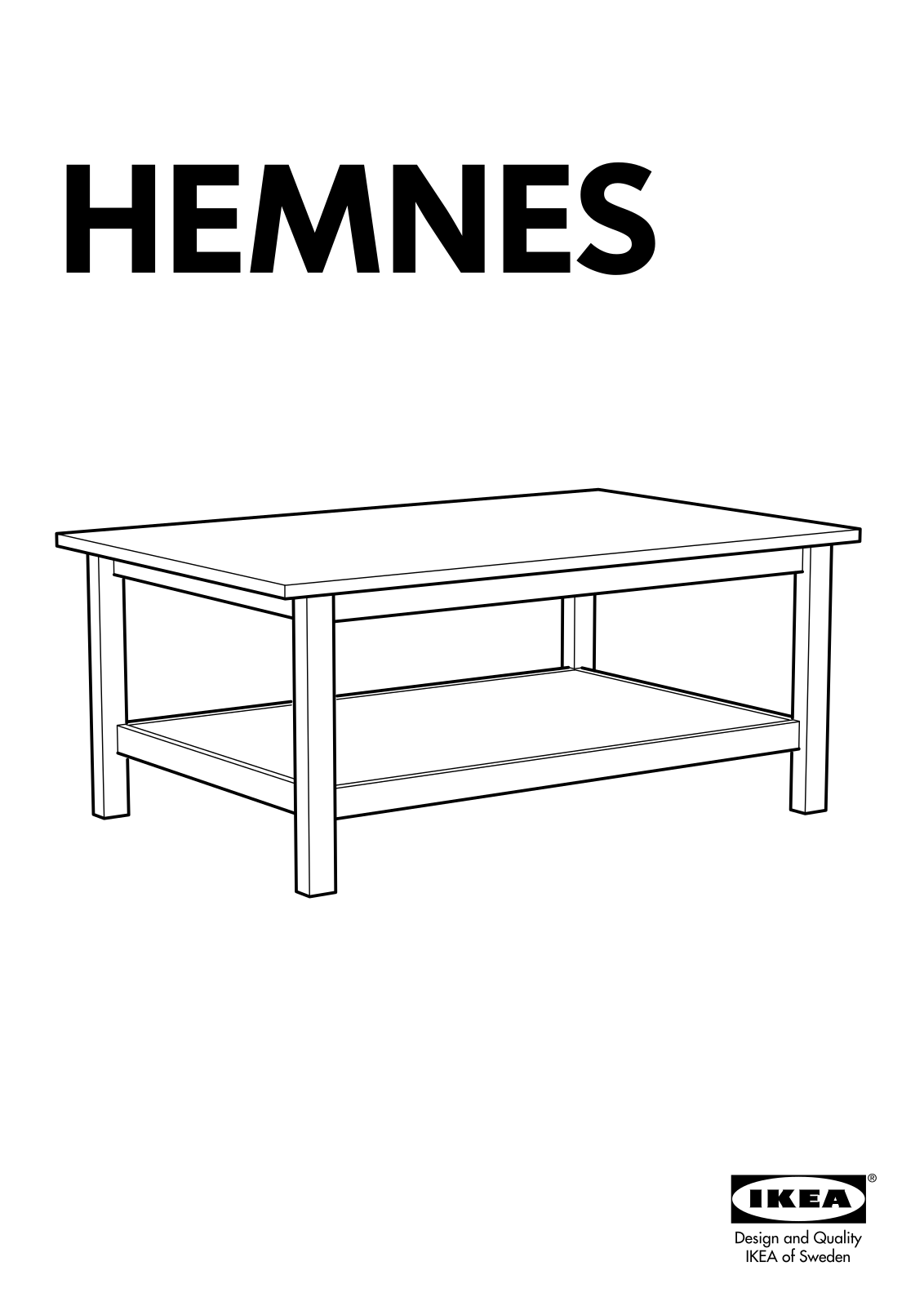 IKEA HEMNES COFFEE TABLE 47X30