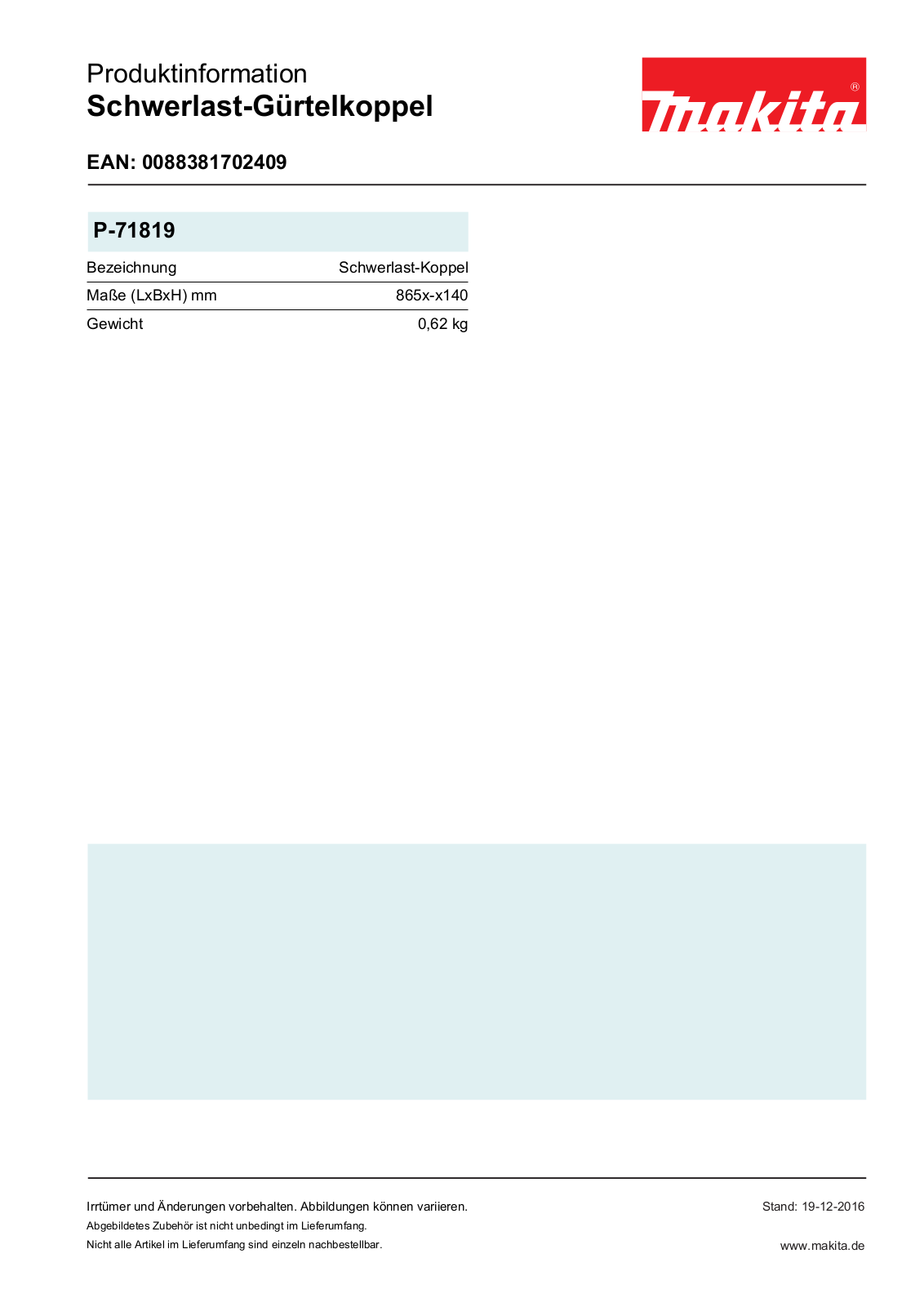 Makita P-71819 Service Manual