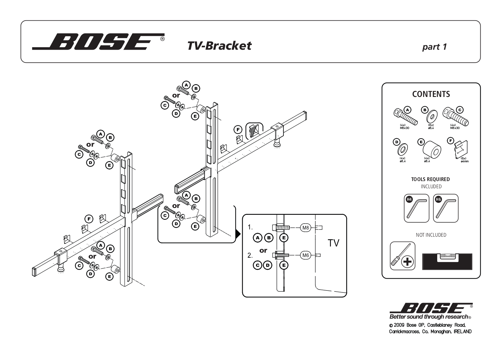 Bose TV-BRACKET User Manual