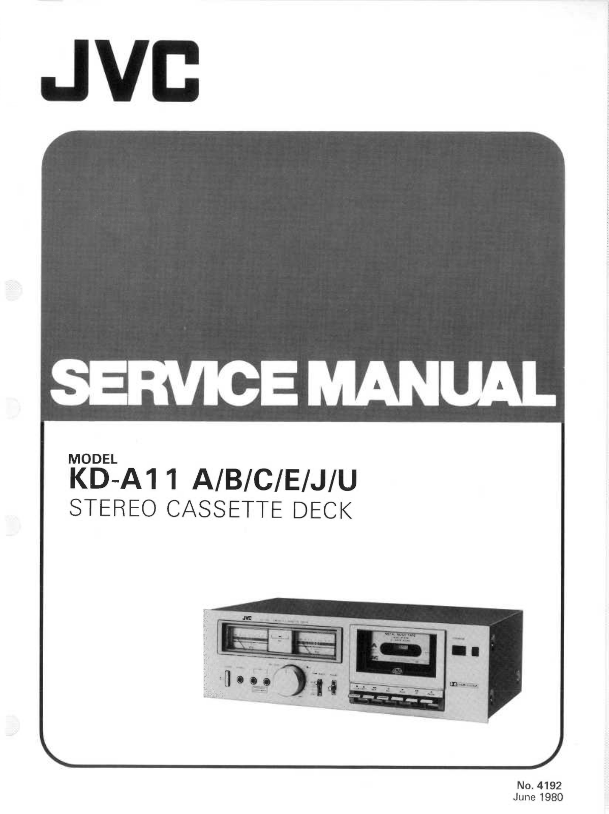 JVC KD-A11 Service Manual