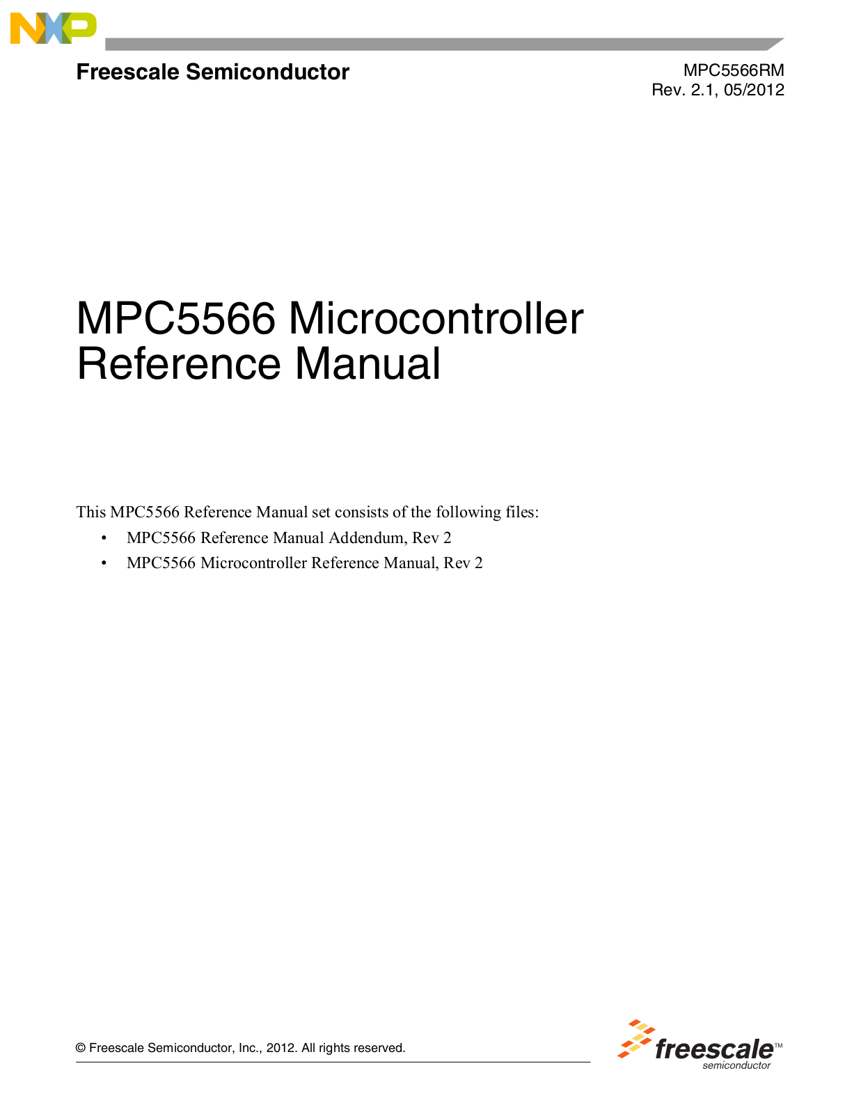 NXP Semiconductors MPC5566 Reference Manual