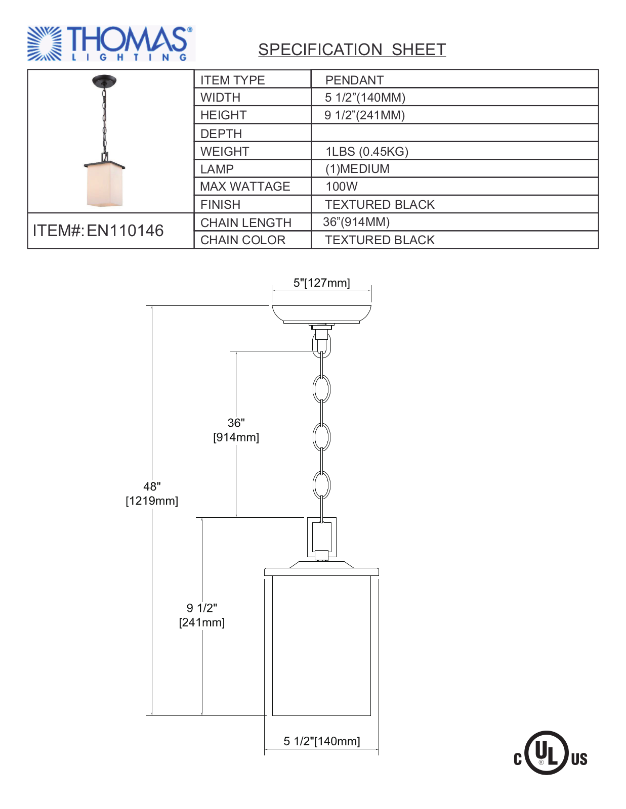 Thomas Lighting EN110146 User Manual - ManualMachine.com