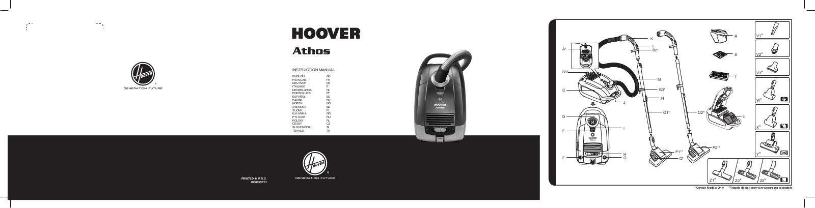 Hoover AT70_AT30011, AT70_AT40011 User Manual