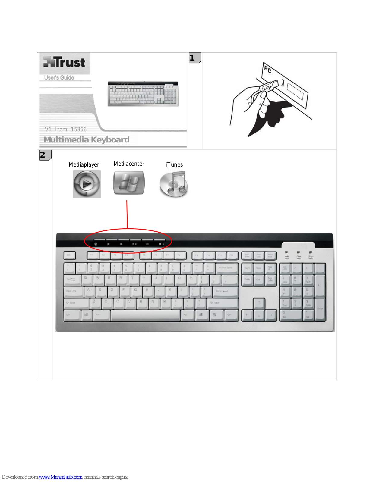 Trust Multimedia Keyboard, 15366 User Manual