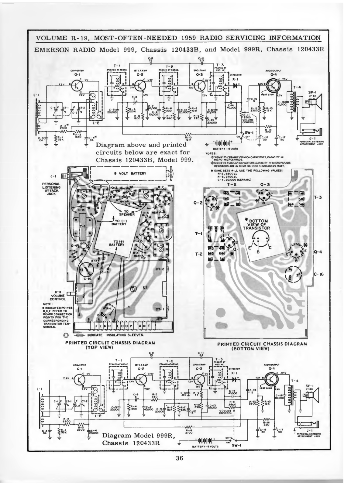 Emerson 999, 999R Schematic