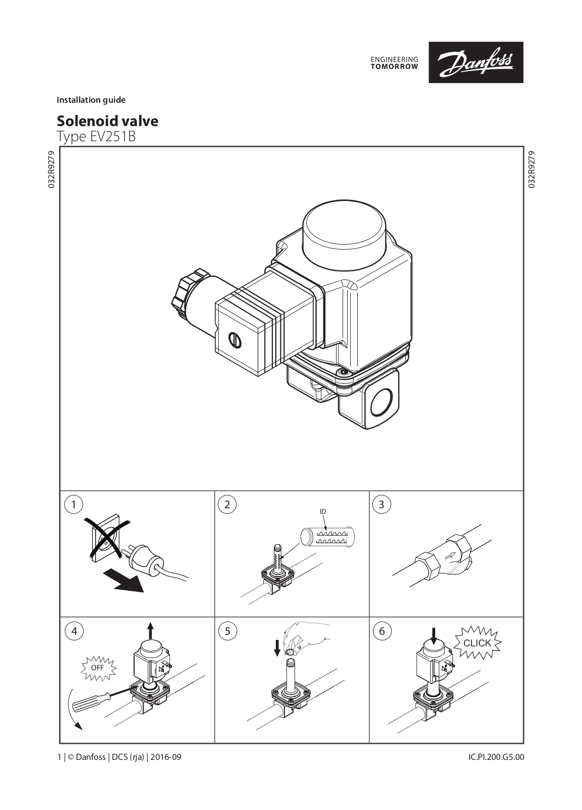 Danfoss EV251B Installation guide