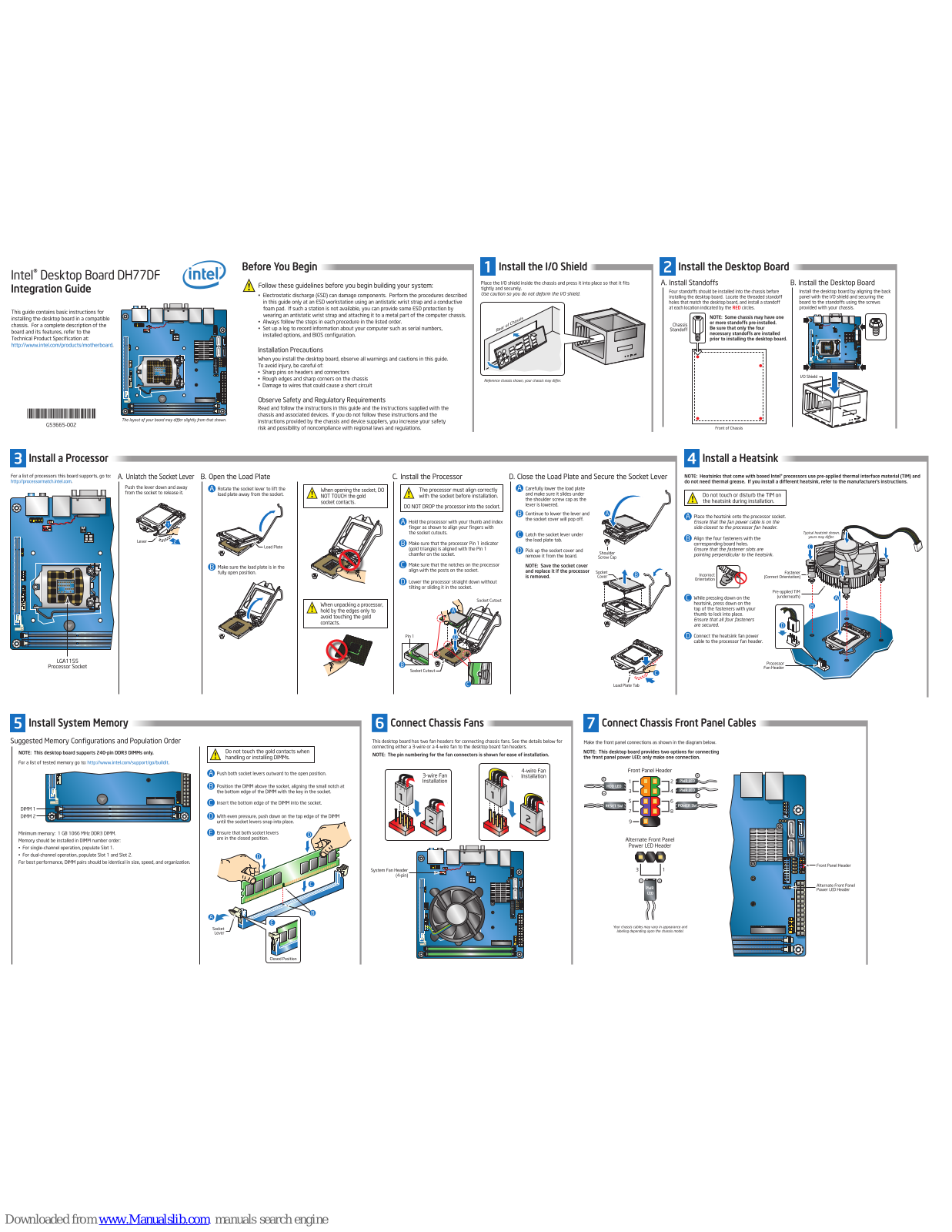 Intel DH77DF Installation Manual