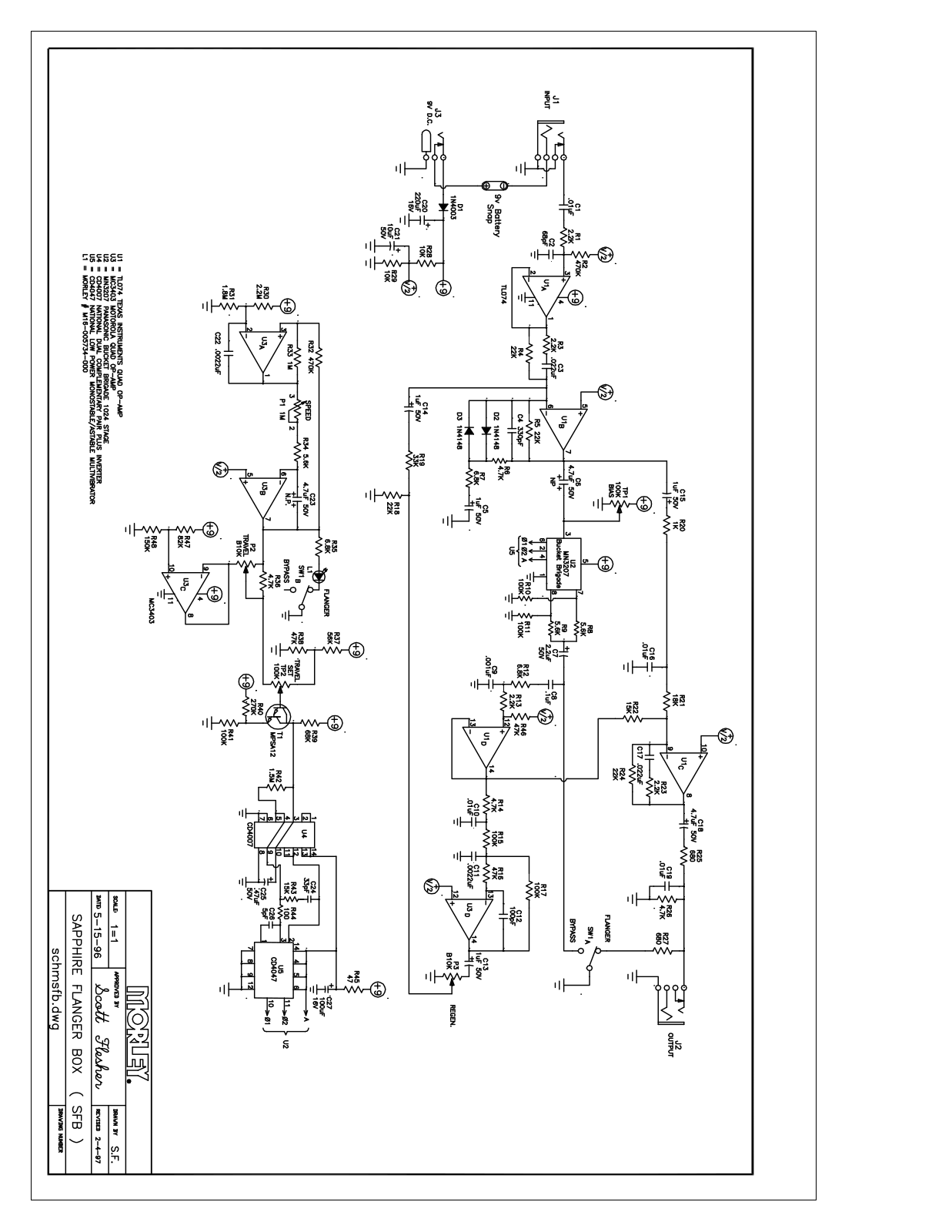 Morley pedals SFBES Schematics