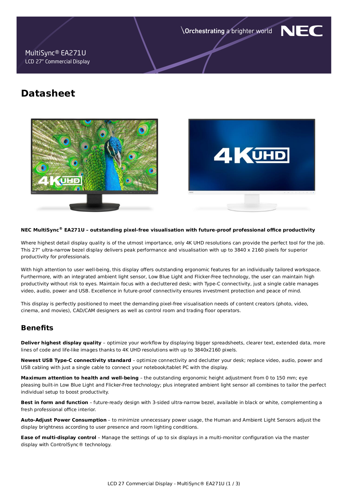 Nec 60004302 Product Data Sheet