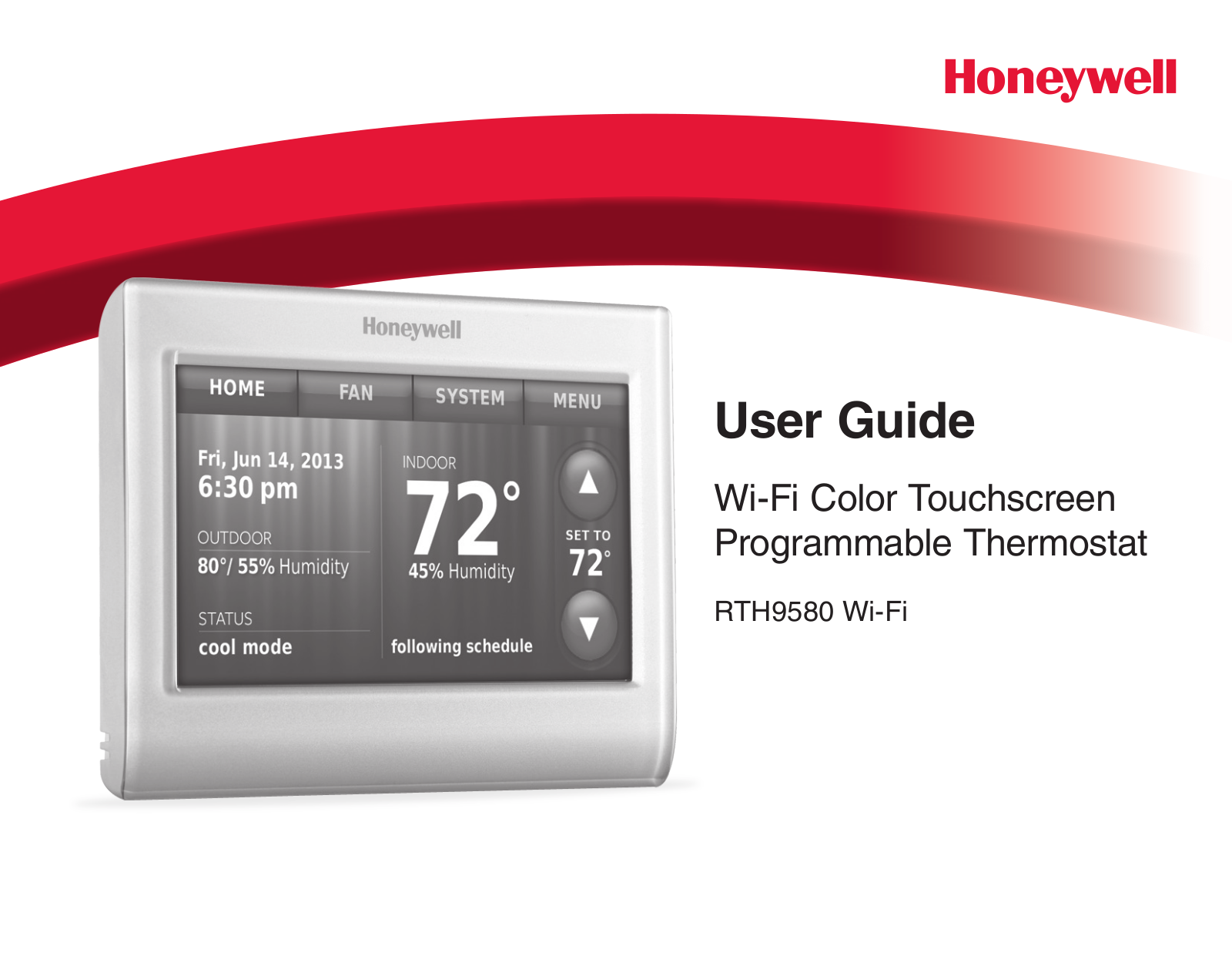 Honeywell RTH9580WF1005-W1, RTH9580 User Manual