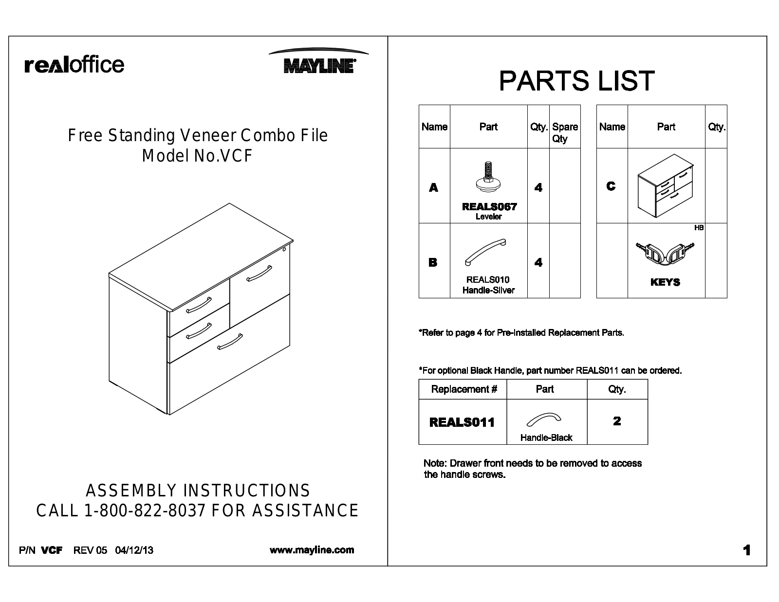 Mayline VCF User Manual