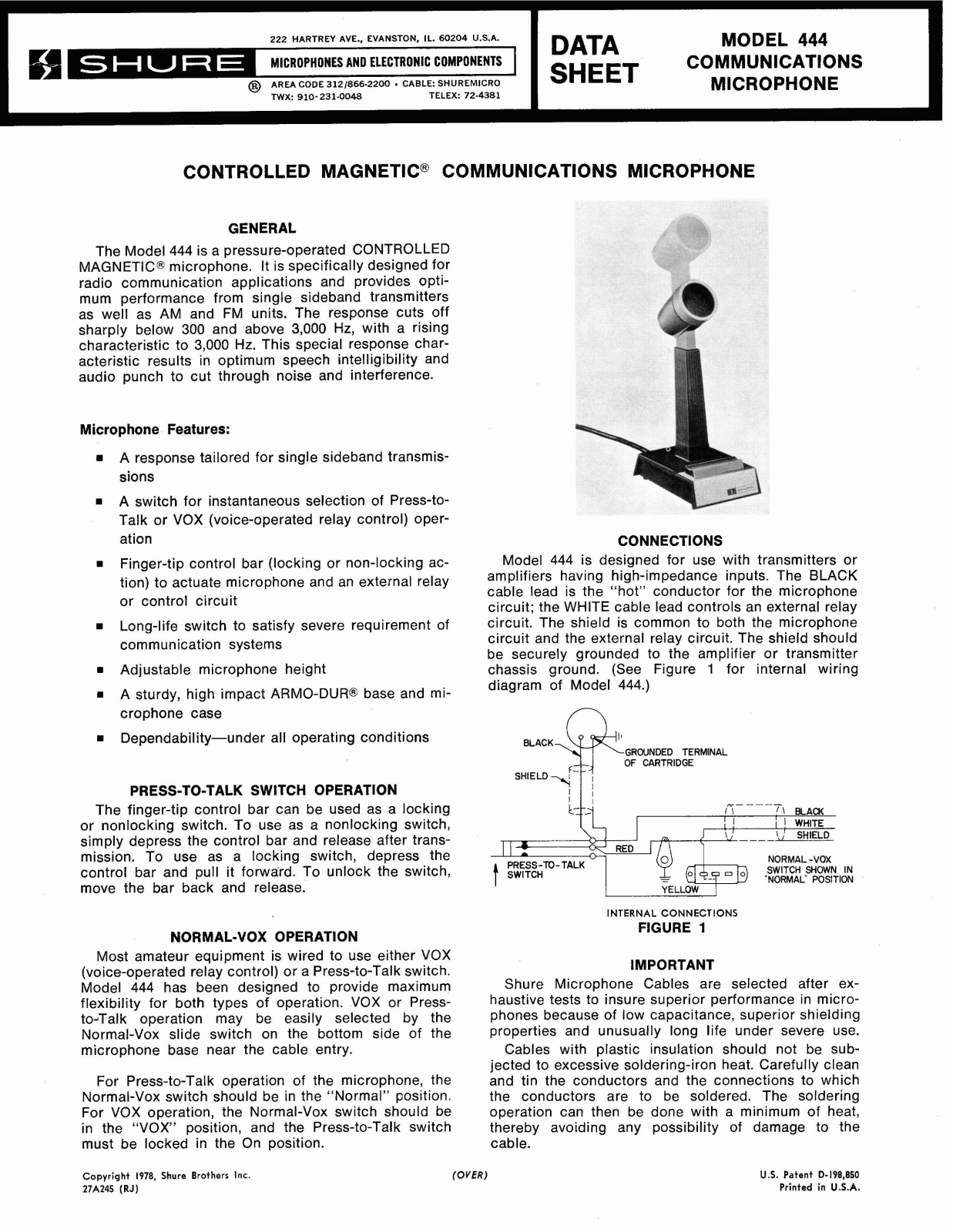 Shure 444 User Guide - ManualMachine.com