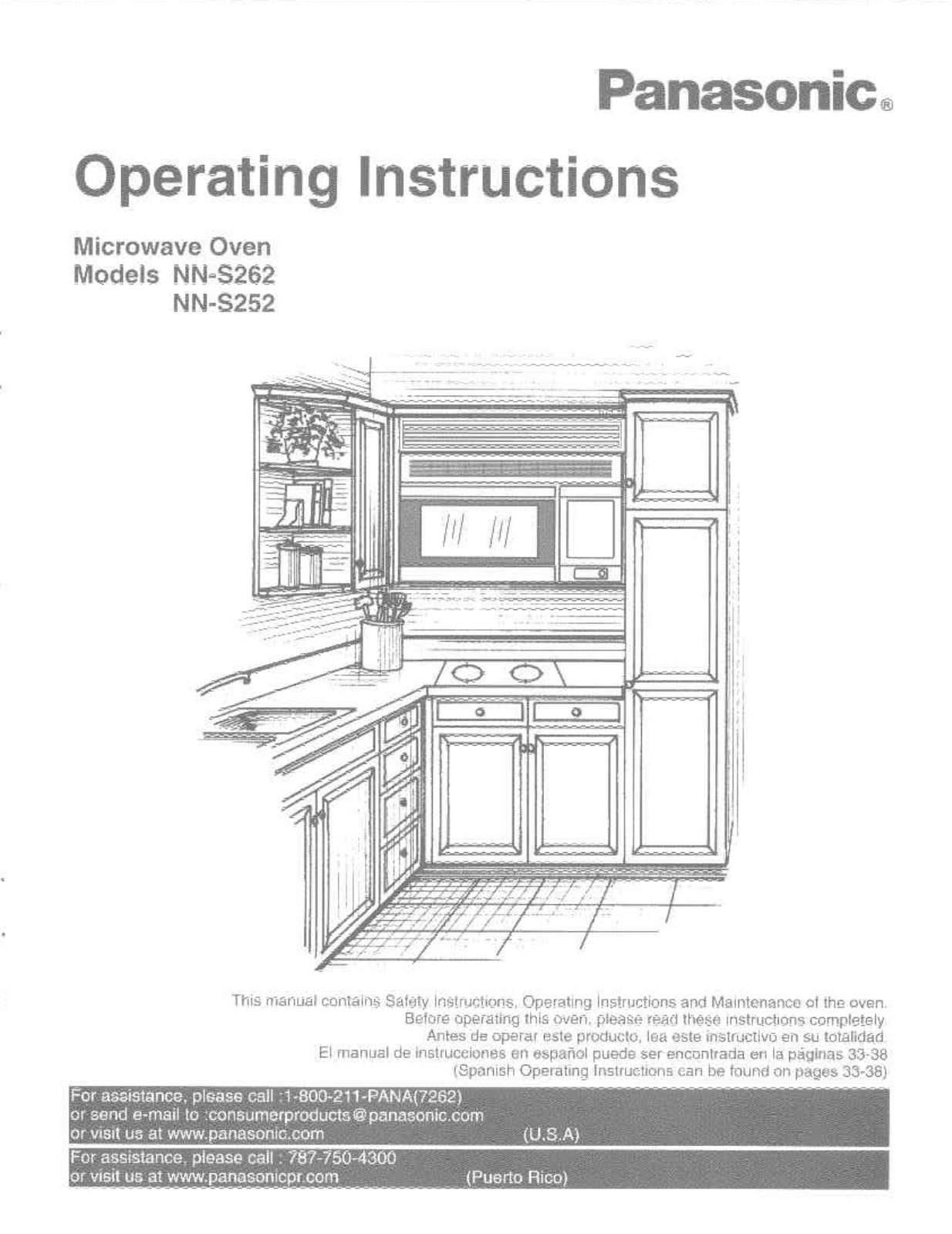 Panasonic Nn-s252, Nn-s262 Owner's Manual