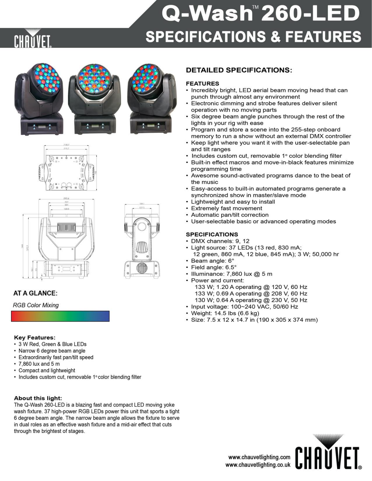 Chauvet 260-LED User Manual