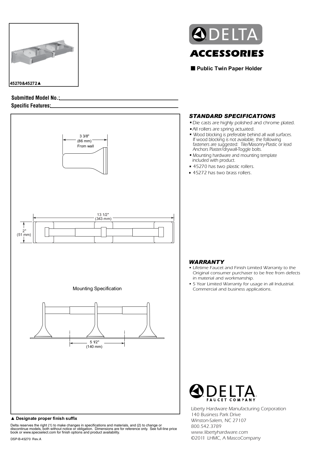 Factory Direct Hardware 45272 User Manual