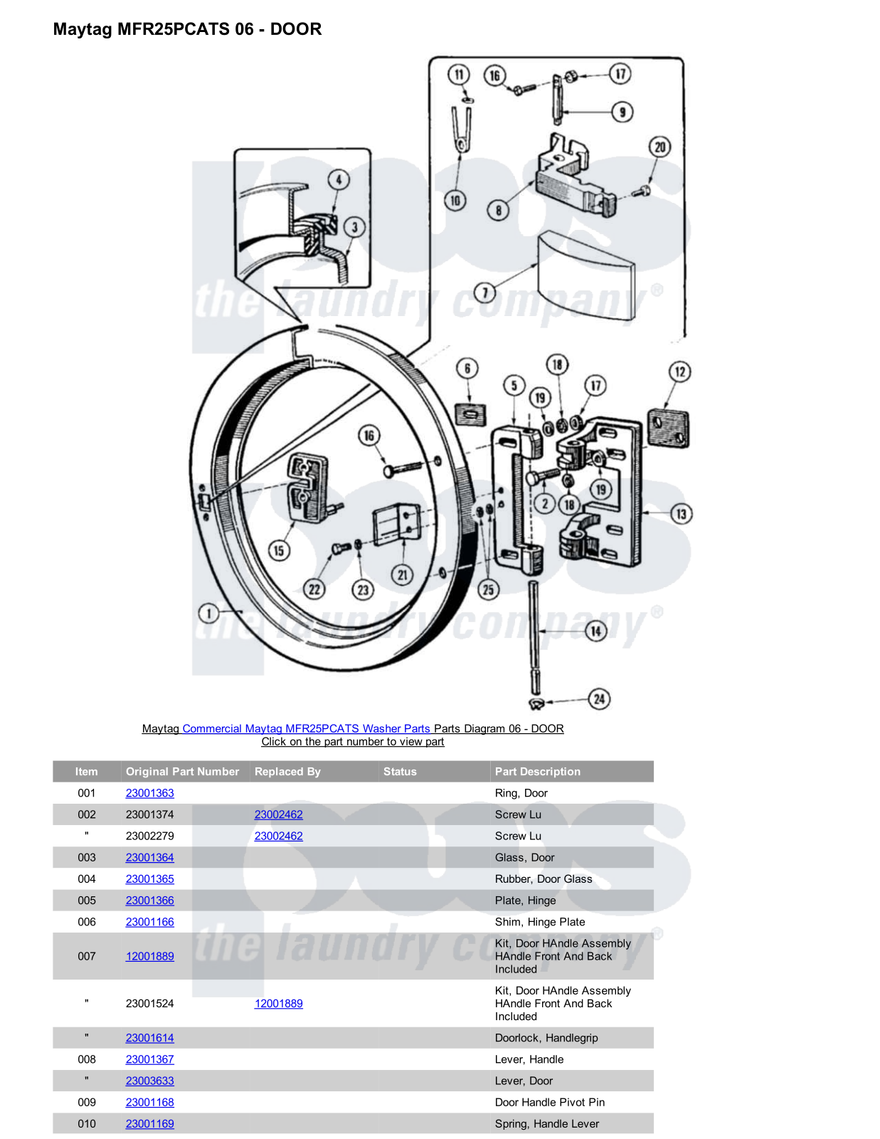 Maytag MFR25PCATS Parts Diagram