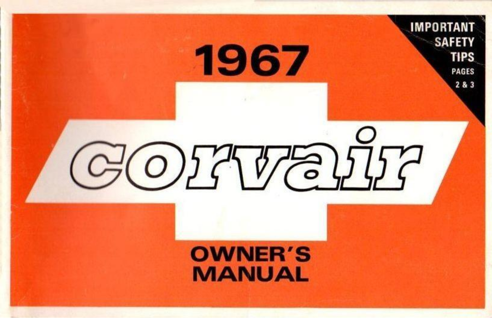 Chevrolet Corvair 1967 Operating Instructions