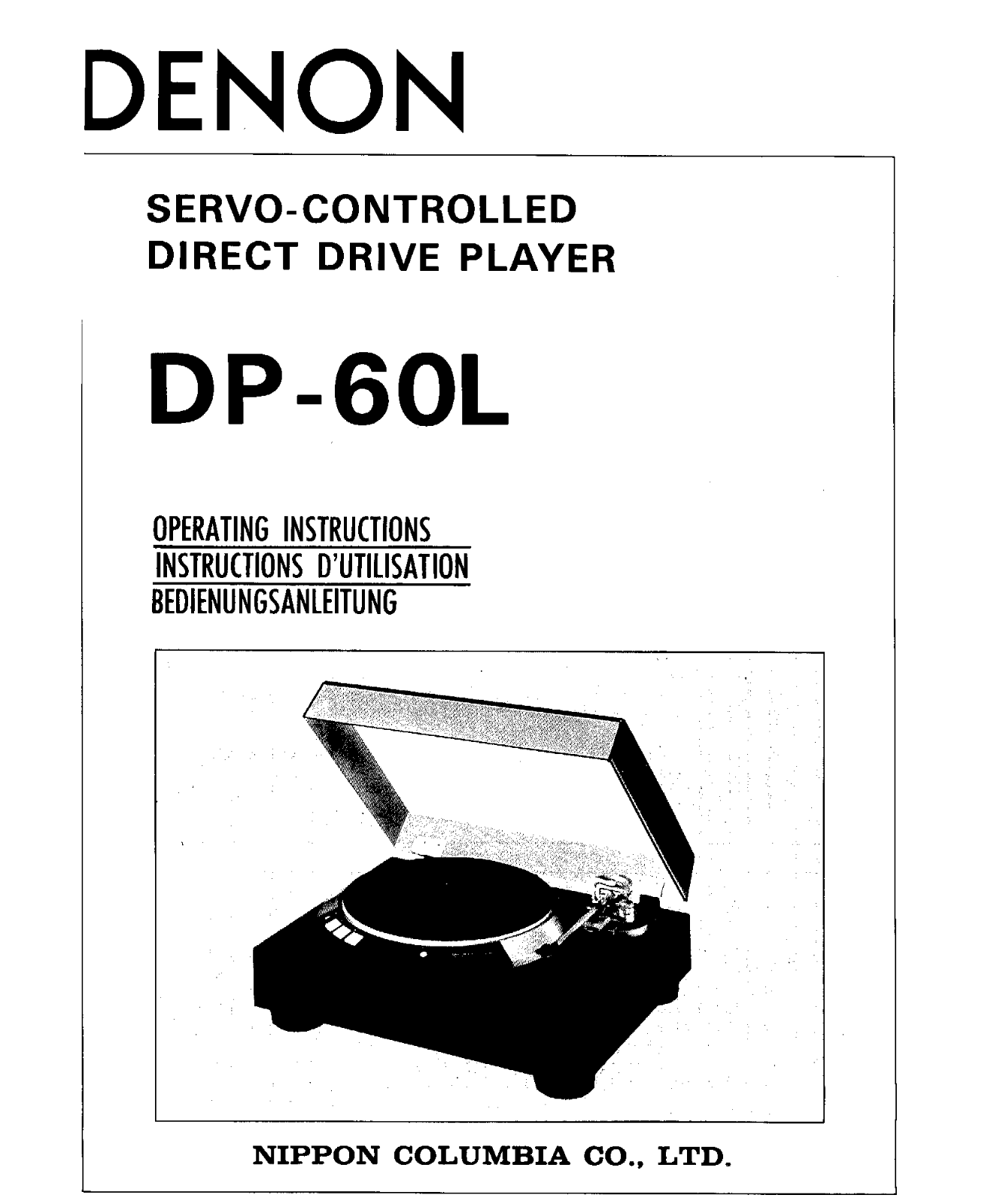 Denon DP-60L Manual