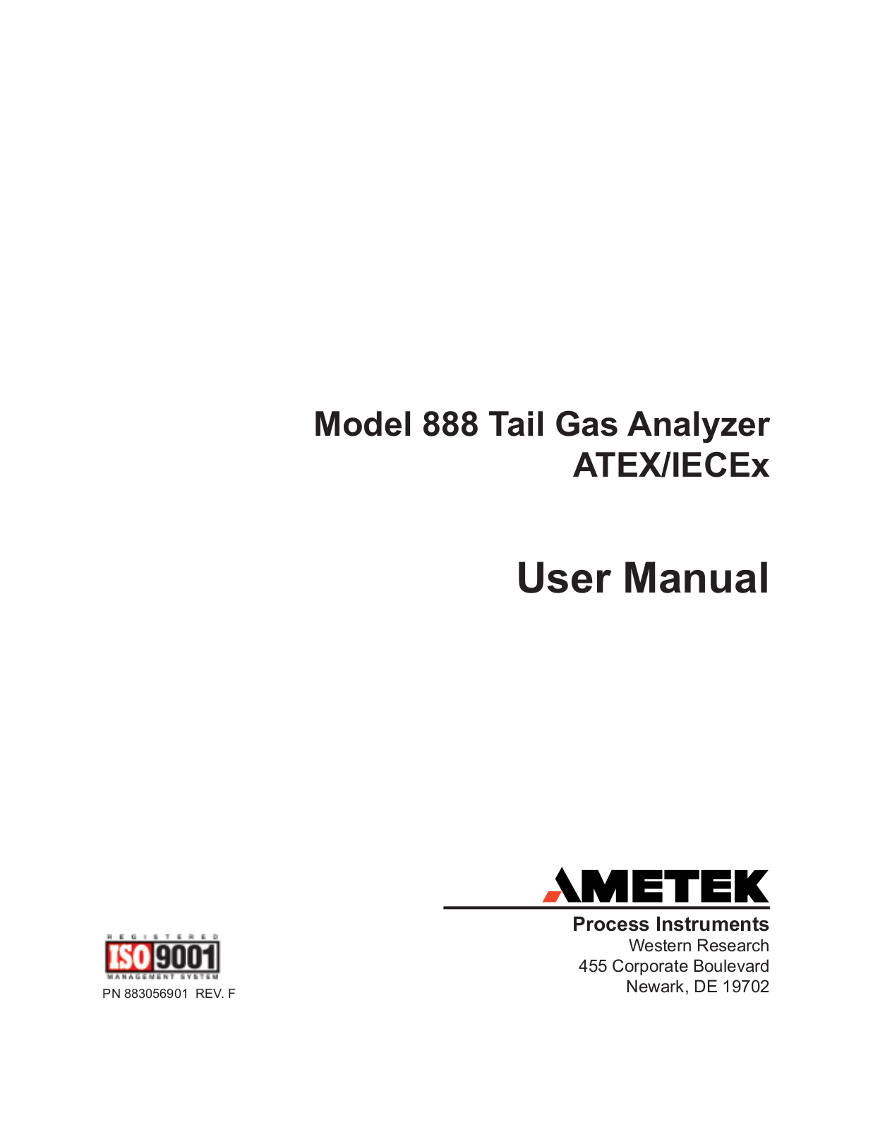 Ametek 888 User Manual