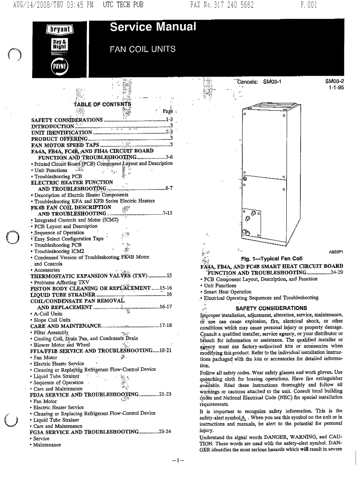 Bryant FC4B, FB4A, FA4A User Manual