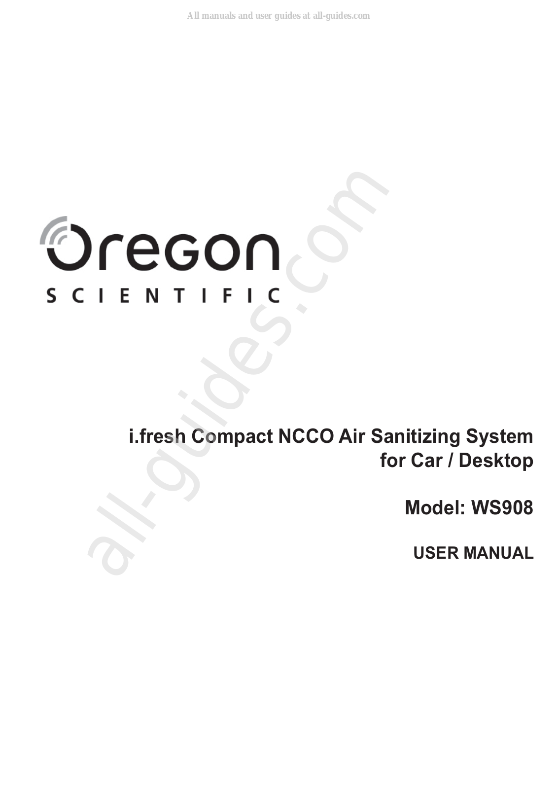 Oregon Scientific i.fresh Compact User Manual