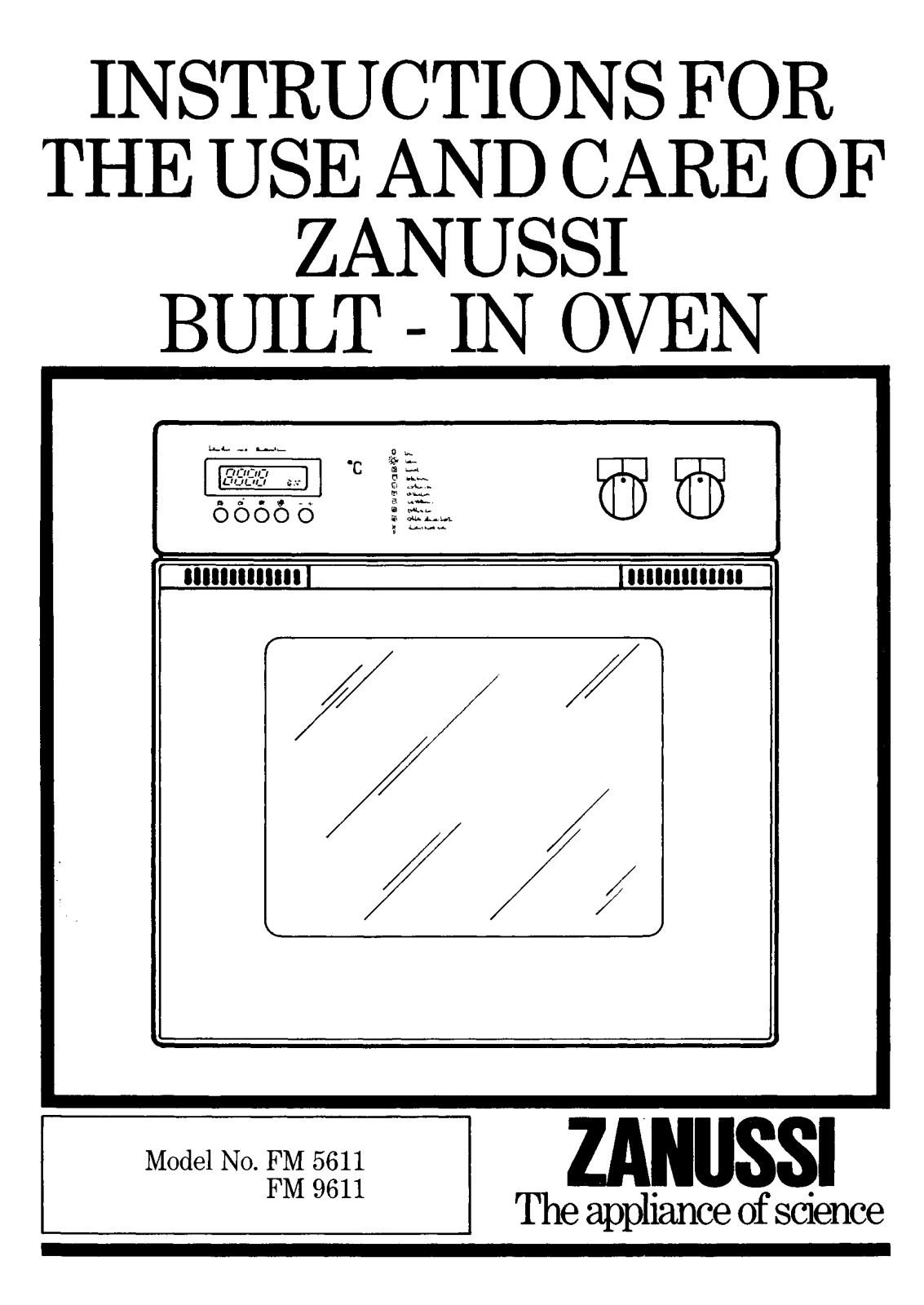 Zanussi fm 9611, FM5611 User Manual
