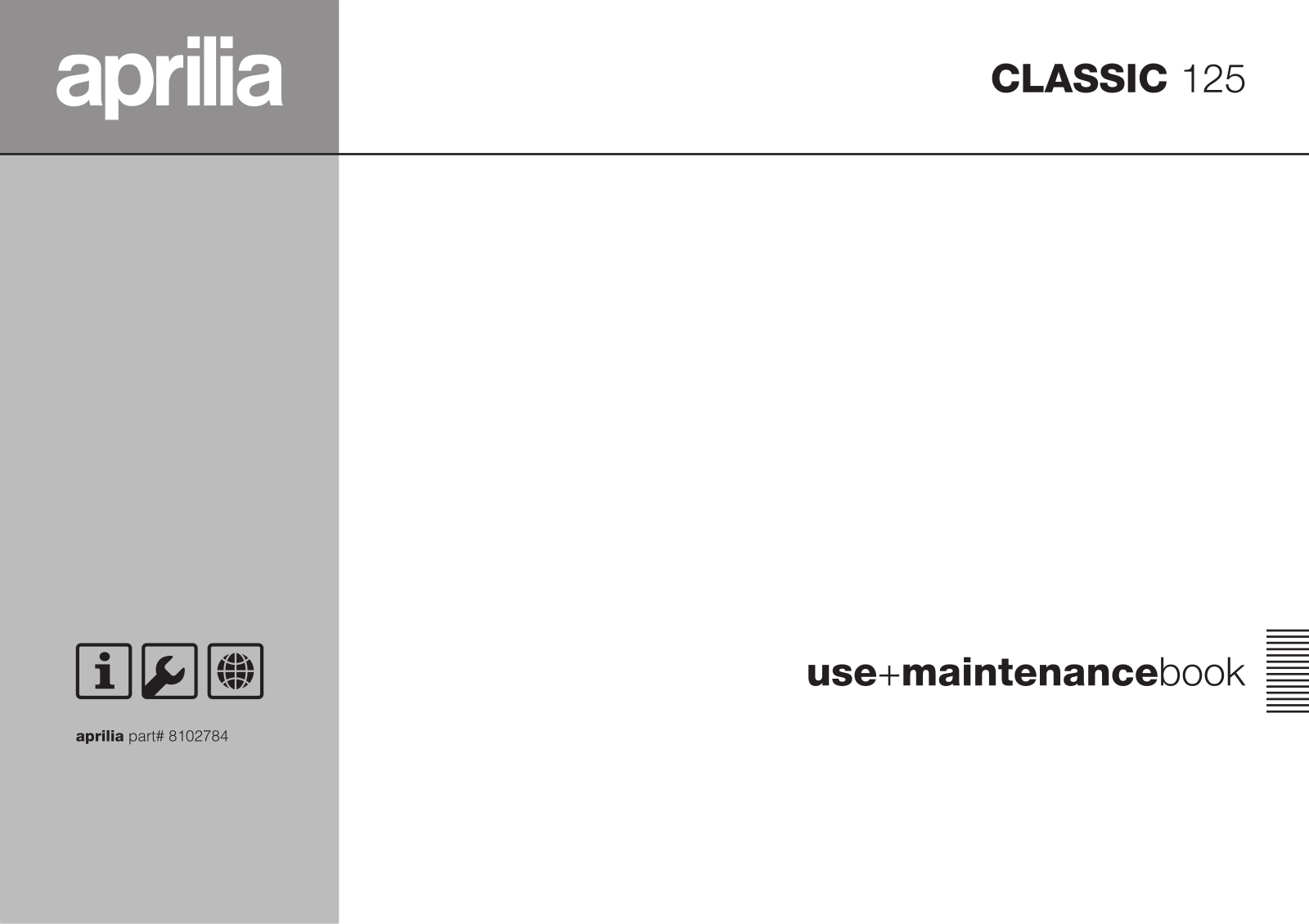 APRILIA Classic 125 User Manual