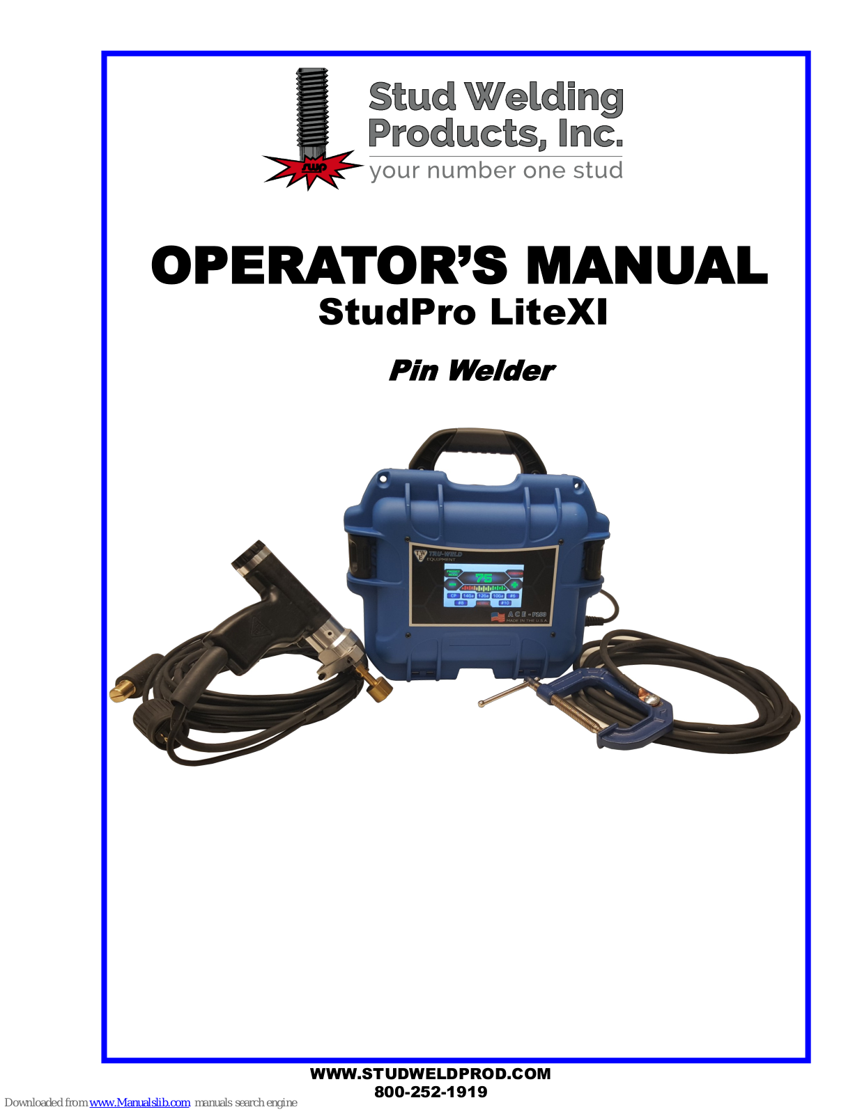 stud welding products StudPro LiteXI Operator's Manual - ManualMachine.com