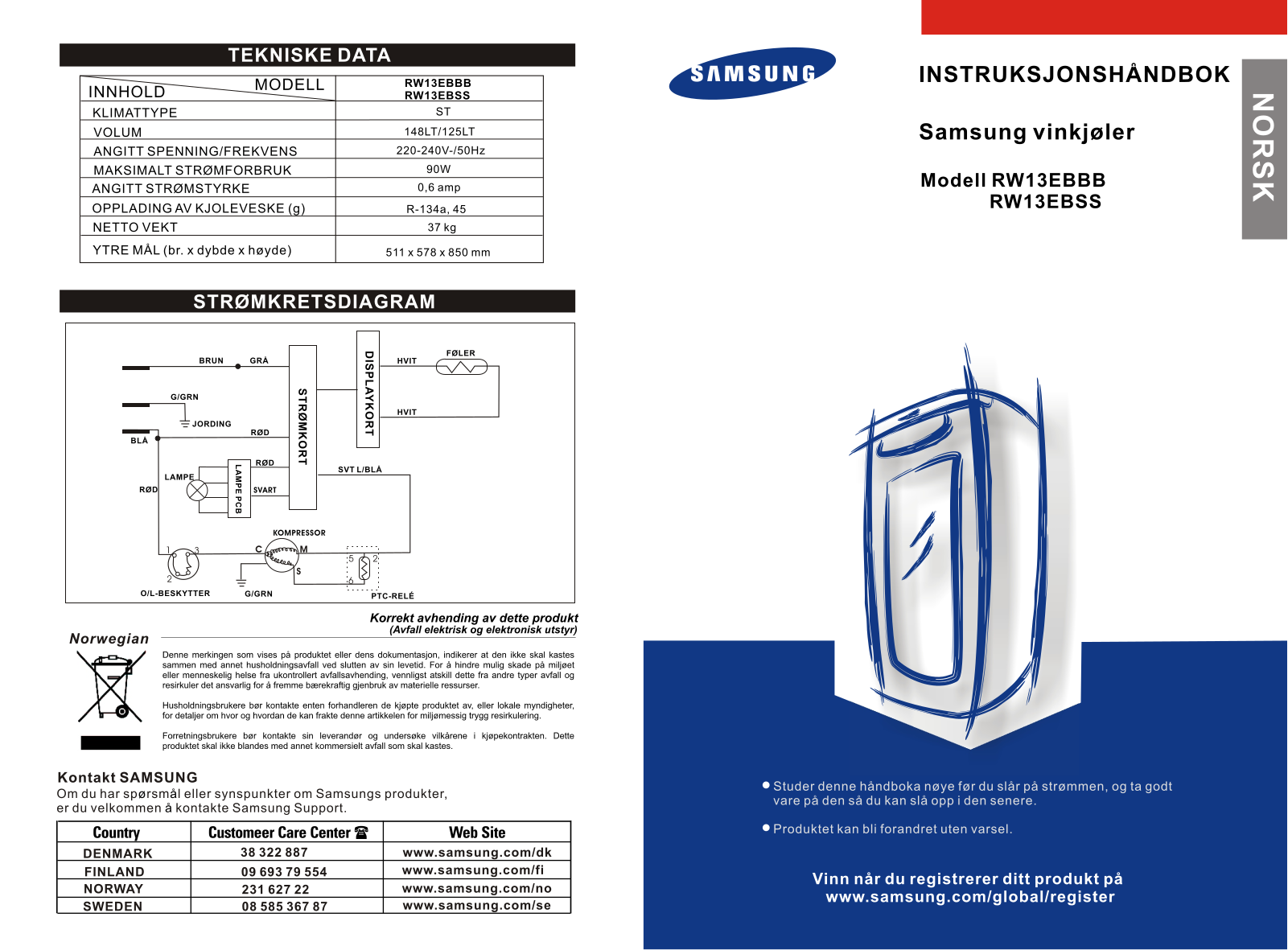 Samsung RW13EBBB, RW13EBSS User Manual