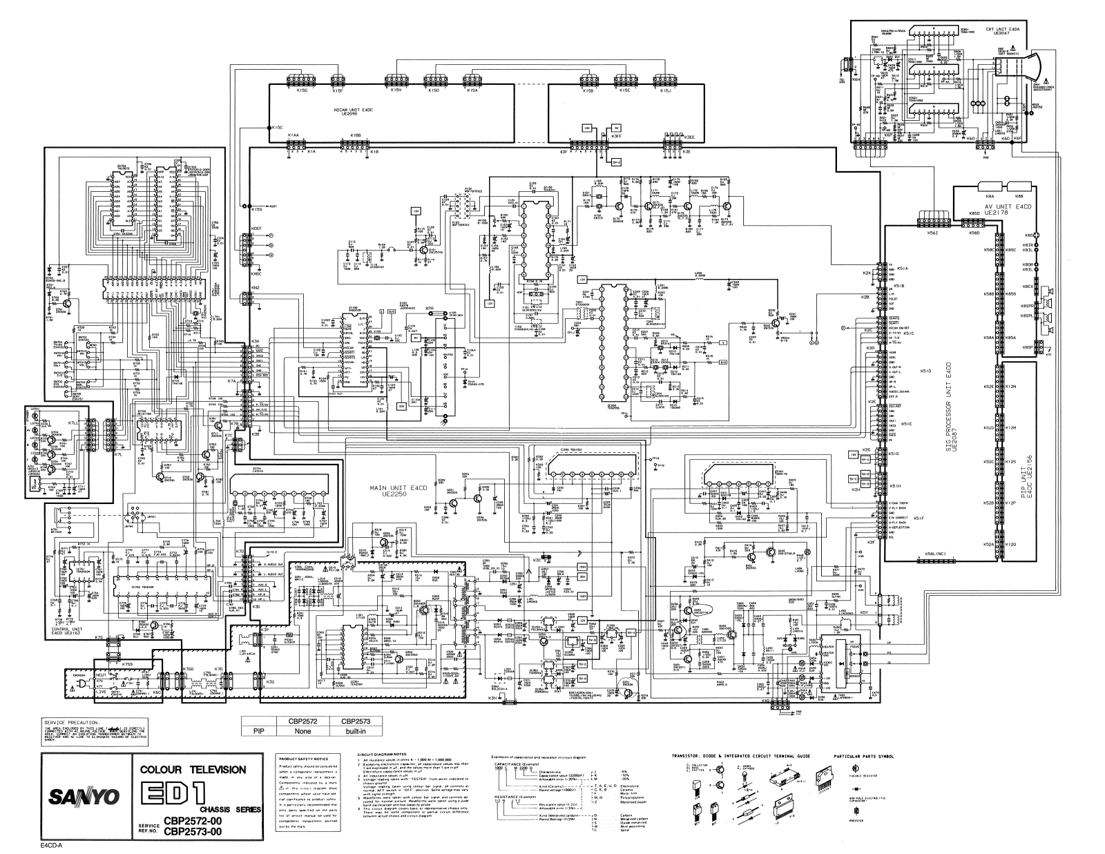 Sanyo CBP2572, CBP2573 Schematic