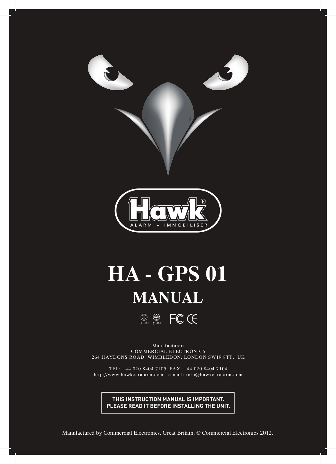 Hawk HA-GPS 01 User Manual - ManualMachine.com