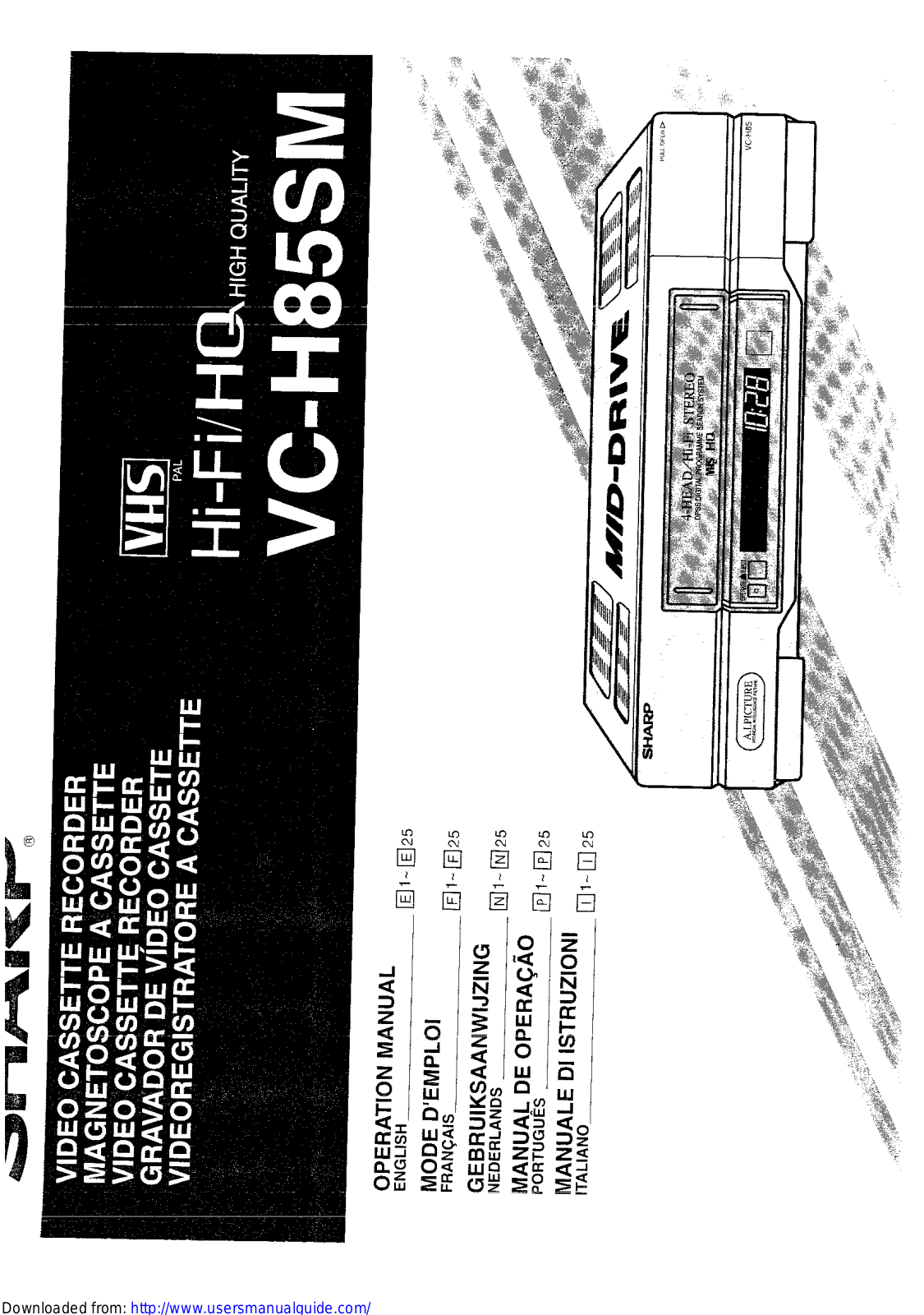 SHARP VC-H85SM User Manual