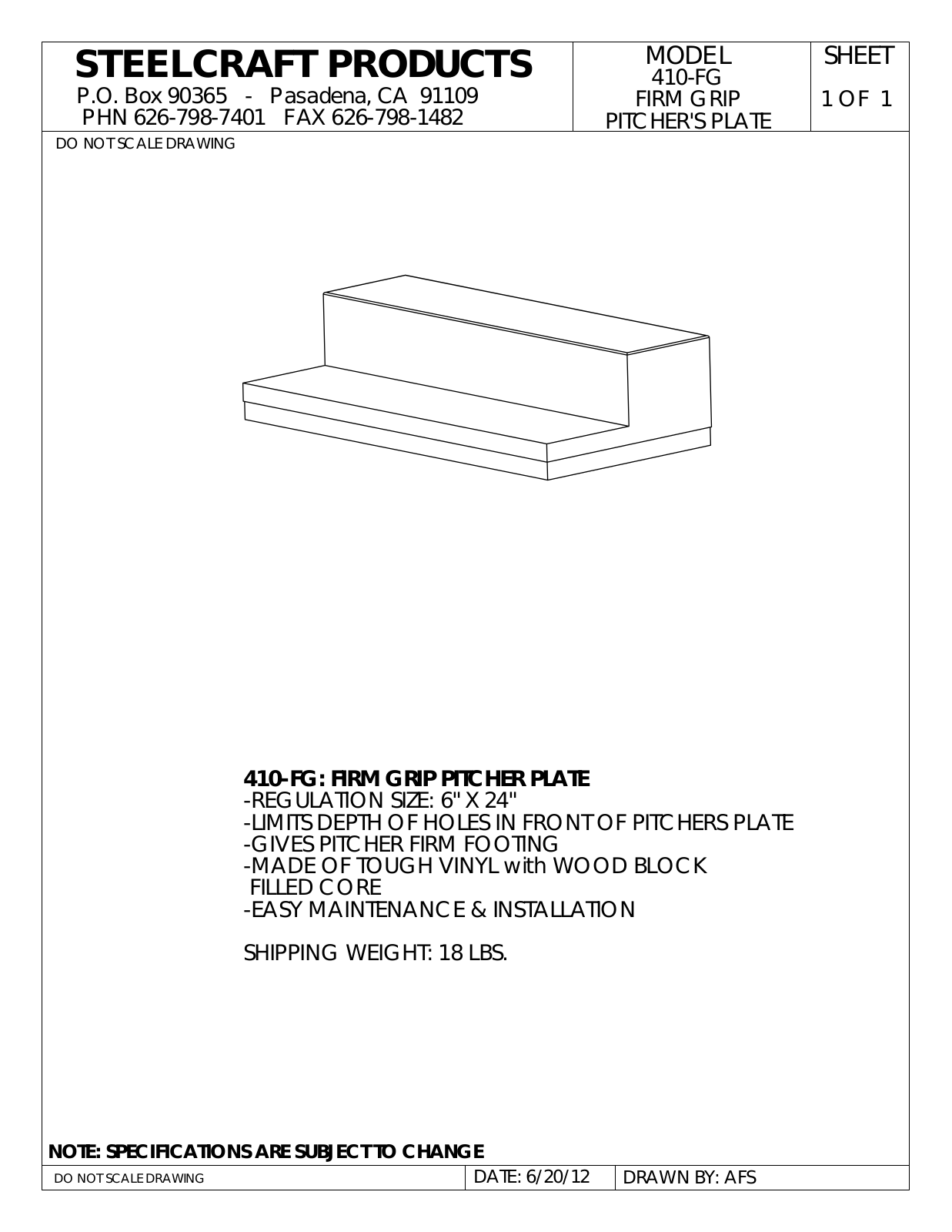 LA STEELCRAFT 410-FG User Manual