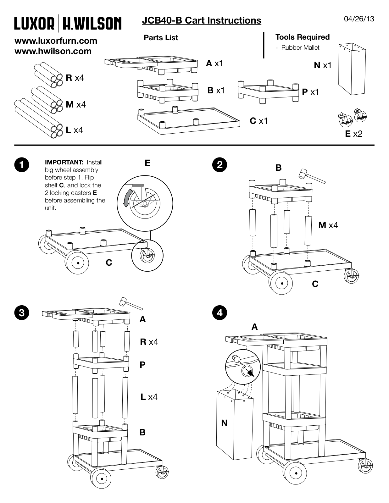 Luxor|H.Wilson JCB40-B User Manual