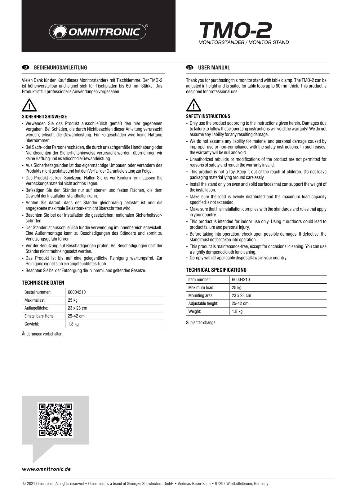 Omnitronic TMO-2 User guide - ManualMachine.com