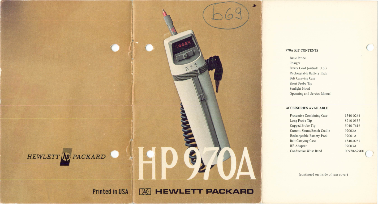 HP 970A Service manual