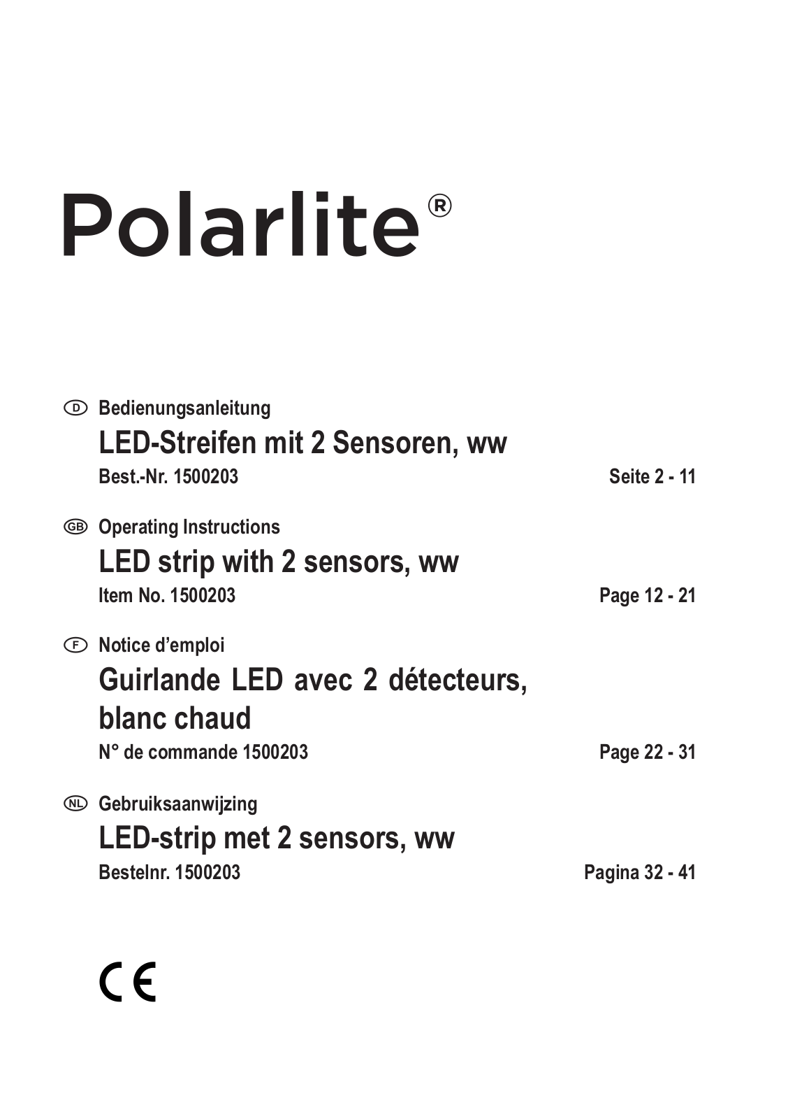 Polarlite 1500203 User guide - ManualMachine.com