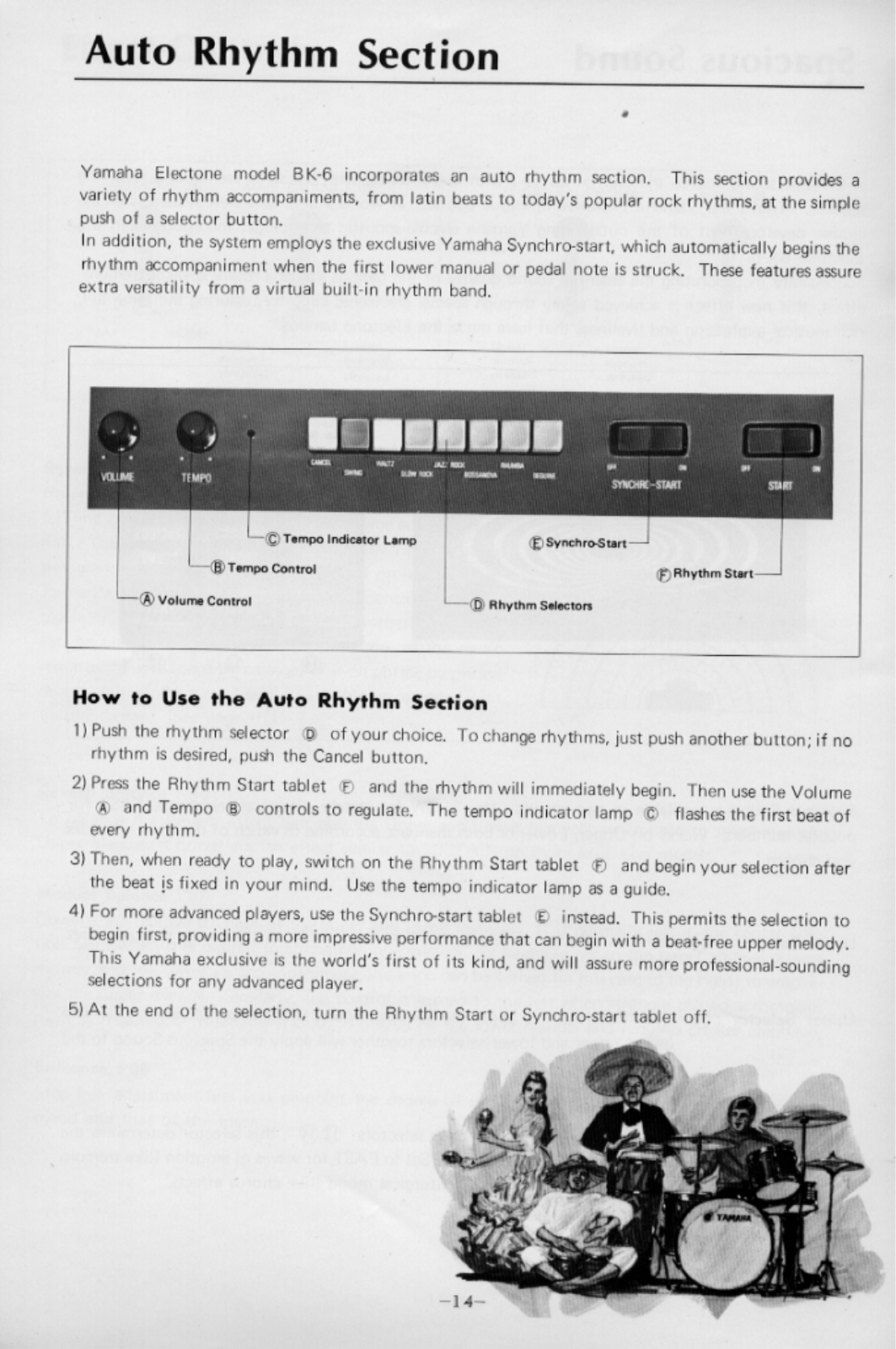 Yamaha BK-6 Owner's Manual