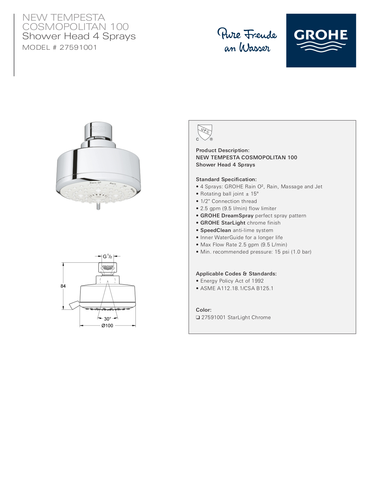 GROHE GRH4984 Specifications - ManualMachine.com