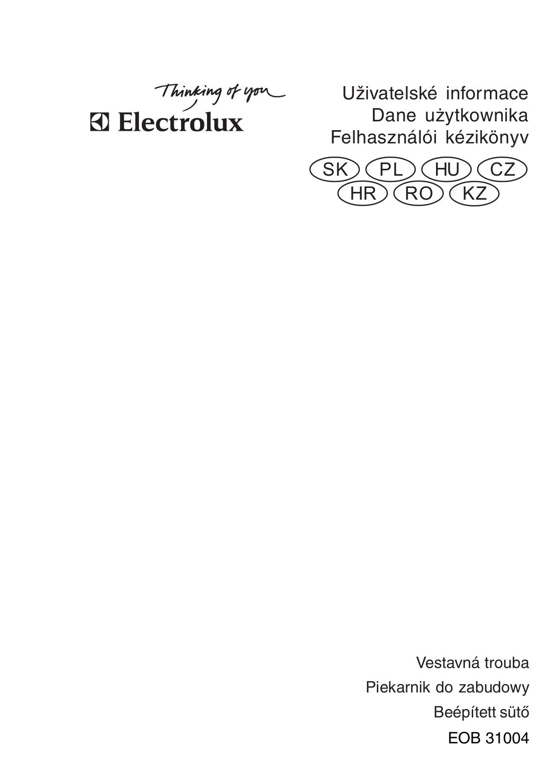 Electrolux EOB 31004 User Manual
