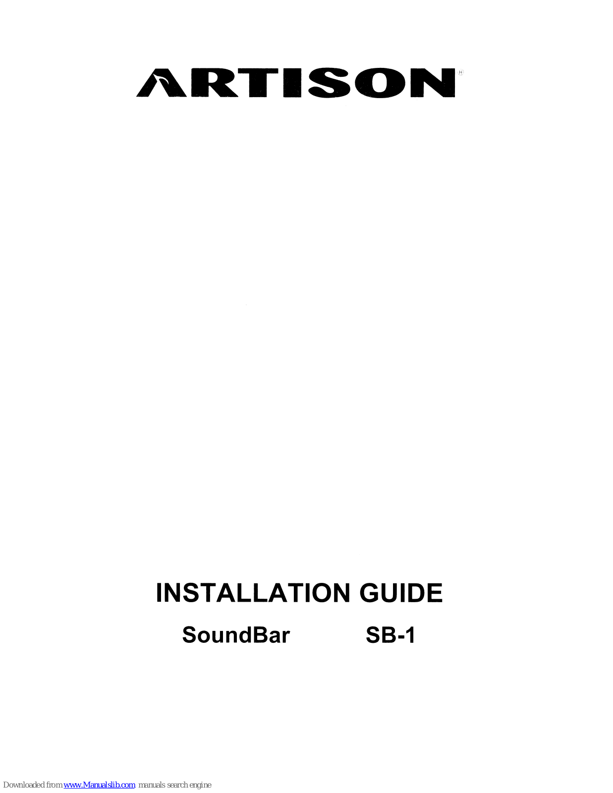 Artison 5B-1 Installation Manual - ManualMachine.com